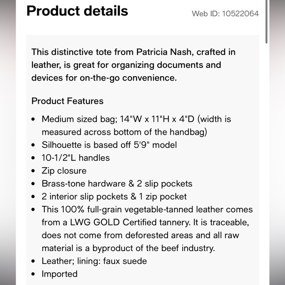 Patricia Nash Poppy Floral Bird Leather Boho Map Tote Bag 14x11x4 - Picture 8 of 14